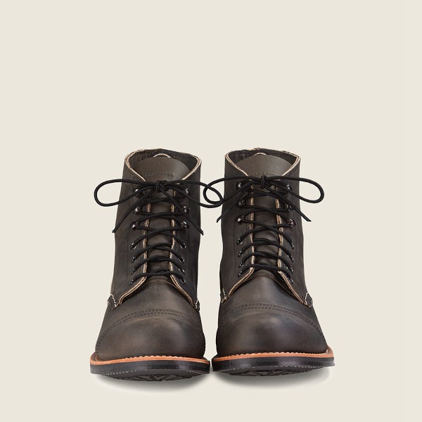 Bottes Red Wing Heritage - Iron Ranger - 6-Inch Rough & Tough Cuir - Grise Foncé - Homme 516JSHYBP